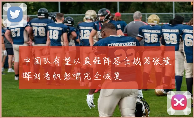 中国队有望以最强阵容出战若张瑷晖刘浩帆彭啸完全恢复